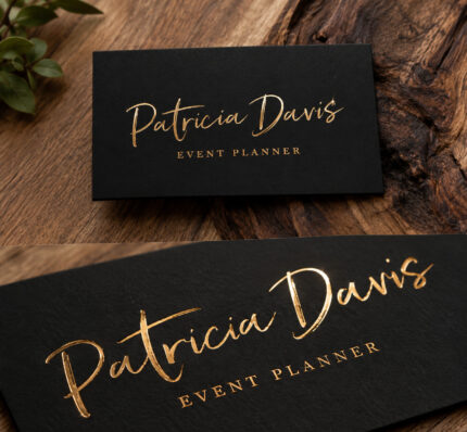 Gold foil business cards